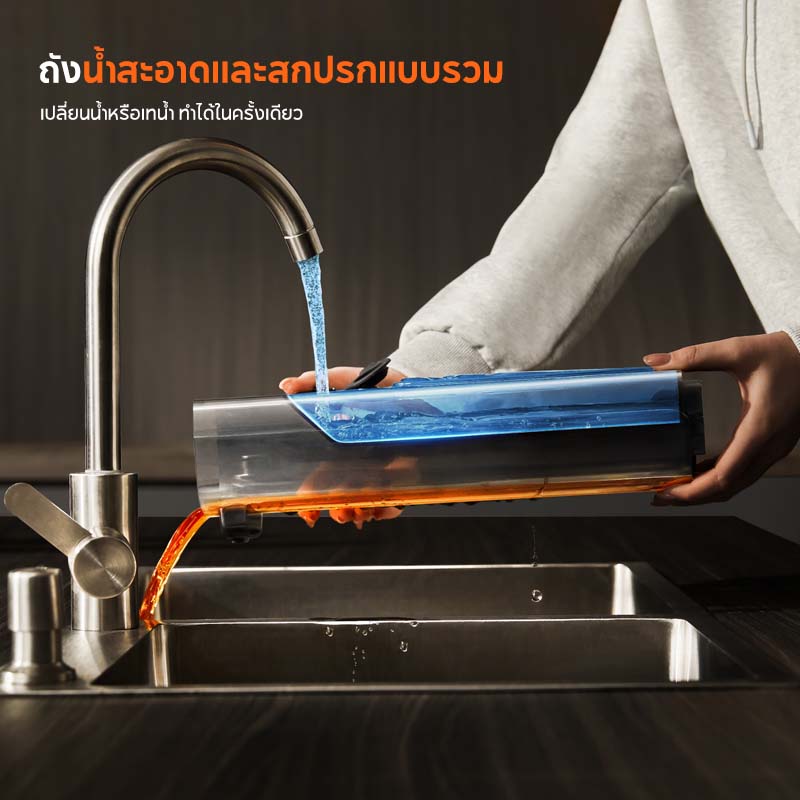 UWANT D700 Wet and Dry Vacuum เครื่องดูดฝุ่นถูพื้น เส้นผมพันกันเป็น 0 ล้างด้วยน้ำร้อน 100℃