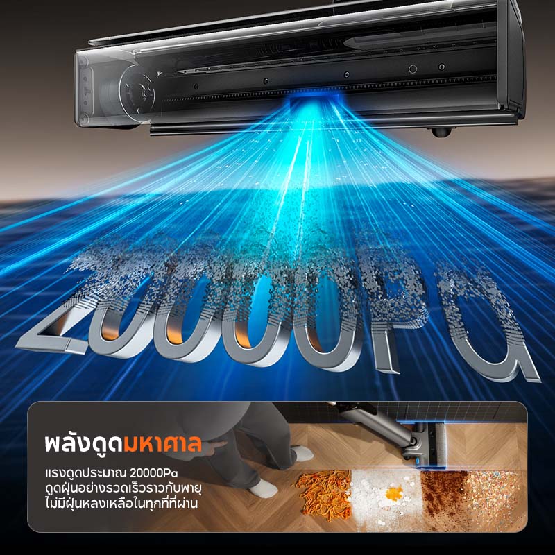 UWANT D700 Wet and Dry Vacuum เครื่องดูดฝุ่นถูพื้น เส้นผมพันกันเป็น 0 ล้างด้วยน้ำร้อน 100℃